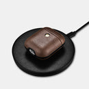 Brown Genuine Leather AirPods 2 Case with Color Embossing Personalization