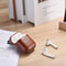 Custom AirPods 2 (LED) Brown Genuine Leather Case