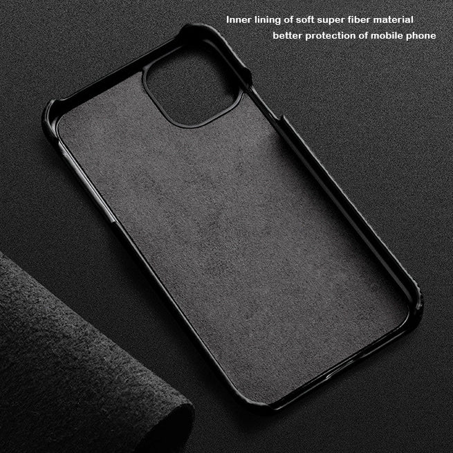 Personalized Color Debossed Pebble Leather Apple iPhone Case
