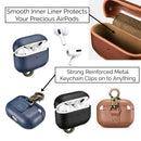 Custom AirPods Pro / Pro 2 Nappa Leather Case with Metal Clip